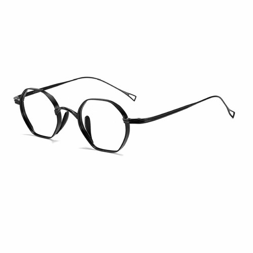 Retro Polygon Pure Titanium Eyeglasses Frames Men Women Glsses Full Rim Vintage - Picture 11 of 15