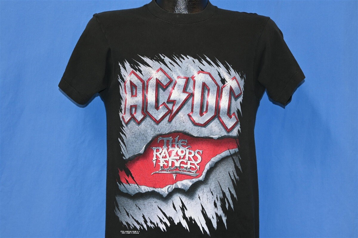トップス AC/DC 1990 THE RAZORS EDGE TOUR T-SHIRT Vintage 90's AC/DC The Razors Edge 1990 Tour T-shirt | eBay