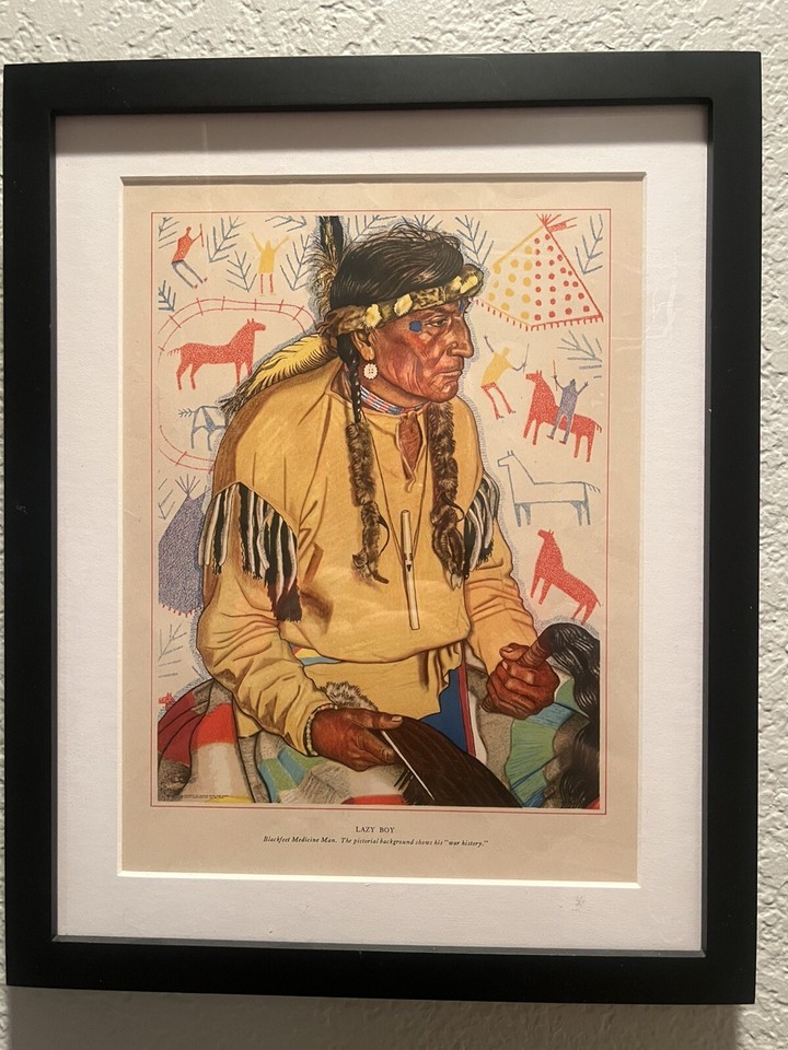 Lazy Boy Blackfeet Medicine Man : Winold Reiss : Archival Art Print | eBay