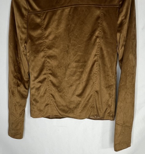 ME JANE WOMENS Small FAUX SUEDE Brown JACKET - Picture 5 of 5