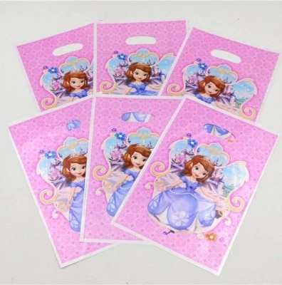 20 Pcs Set, Sofia the first Candy plastic bags Kids Birthday Party Supply