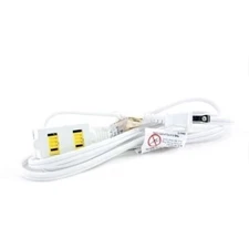 9 FT 3 Outlet Indoor Wall AC Extension Cord Cable w/ Safety Switch White UL List