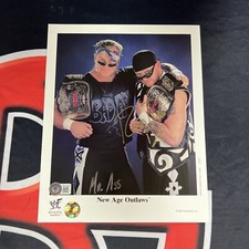 *NEW AGE OUTLAWS* WWE WWF BILLY GUNN & ROAD DOGG DUAL SIGNED 8x10 BECKETT AUTO