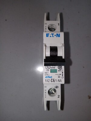 Eaton FAZ-C6-1-NA-SP 7A 1-Pole Miniature Circuit-Breaker, 6A, New