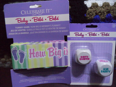NEW BUNDLE LOT KIT SET CELEBRATE IT BABY DECISION DICE & MOMMY TUMMY BELLY GAME