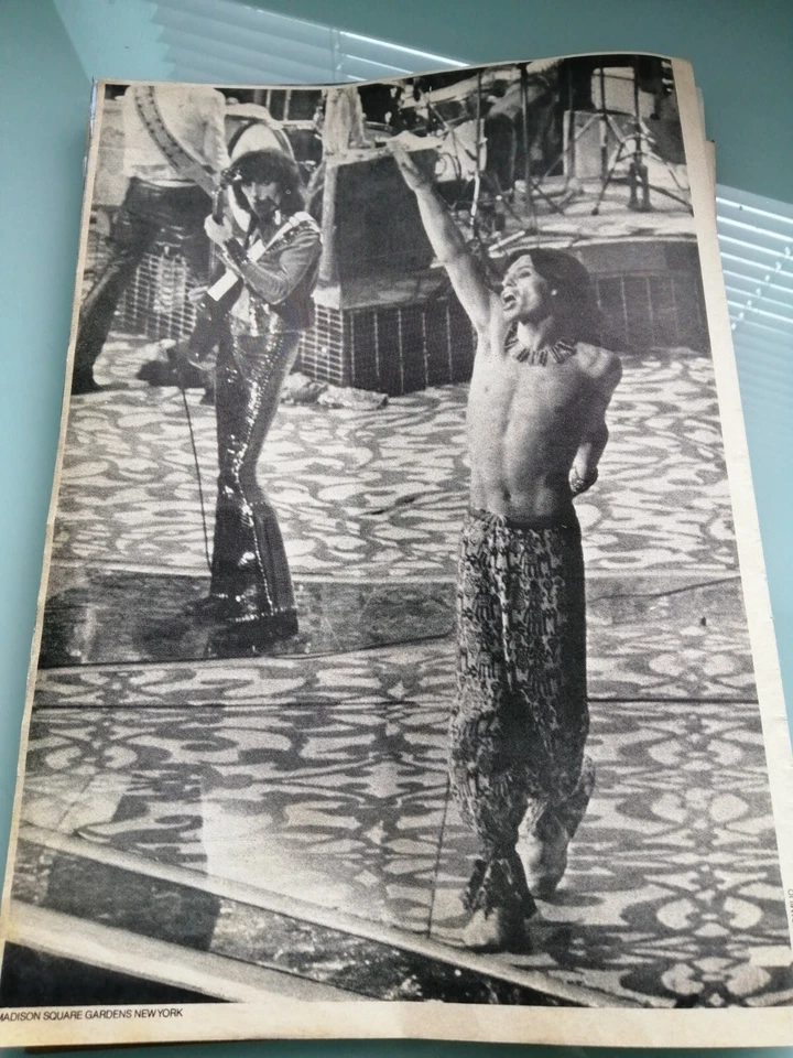 ROLLING STONES Live Madison Square Gardens New York 1970s RARE Programme Cutting - Image 1 of 1