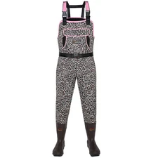 HISEA Women Leopard Chest Waders Neoprene 400G Insulated Bootfoot FishingHunting