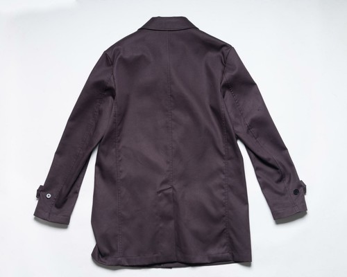 Isaia $2,895 NWT Purple Aubergine Car Coat Cotton Blend Water Proof 58 IT 48 3XL - Picture 2 of 6