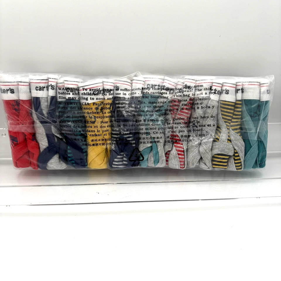 Paquete de 10 calzoncillos de ropa interior transpirable Carter's para niños talla 2/3 Foto 2 de 2