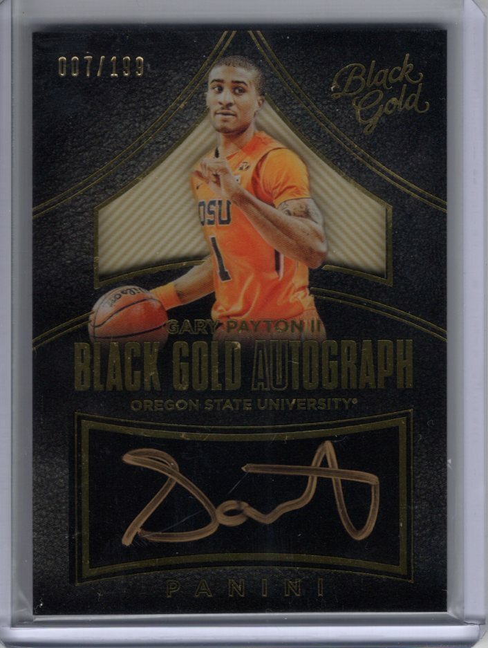その他 Gary Payton ll Autograph Black Gold 2023-24 GARY PAYTON AUTO PANINI MOSAIC SHOWTIME GOLD RED