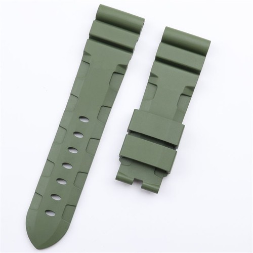 22mm 24mm FKM Rubber Watch Strap Fits Panerai Luminor Submersible Marina - Picture 8 of 27