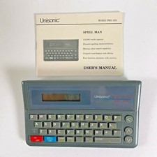 Vintage 1989 Unisonic Word Pro 305 Spell Man  Calculator Users Manual Works B-J