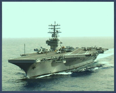 USS RONALD REAGAN CVN-76 Nuclear-Powered Carrier 8 x 10 Official