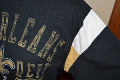 NEW NFL SLUB COTTON SHORT SLEEVE MEN's DISTRESSED T-SHIRT NEW ORLEANS SAINTS XL - Bild 9 von 15