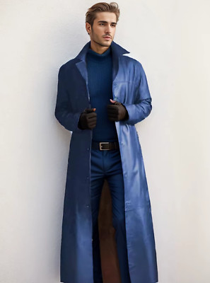 Autumn New Men'S Fashionable Solid Color Leather Jacket Extended Men'S Leather J