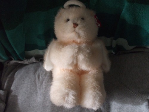 12" TY Classic peach colored Angel Bear SAINT 2003 - Picture 4 of 6