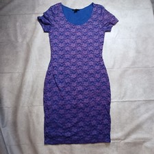 H&M Lace Bodycon Dress Womens XS Purple Party Evening Cocktail Elegant Sexy Slim