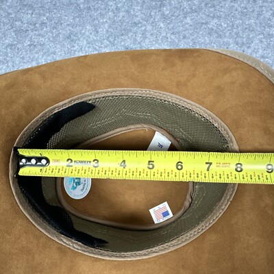 Orange/Brown Suede Cowboy Hat - Size: ML - Head  display picture 3