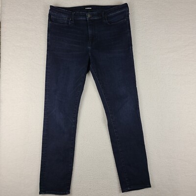 Express Jeans Mens 36x32 Slim Blue Dark Wash