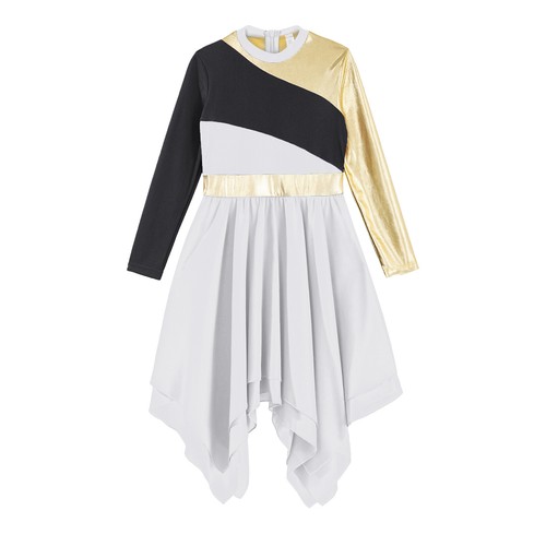 Kinder Mädchen Tanzkleid Rundhals Tanz Kostüme Lob Chiffon Saum Kleid - Bild 46 von 53