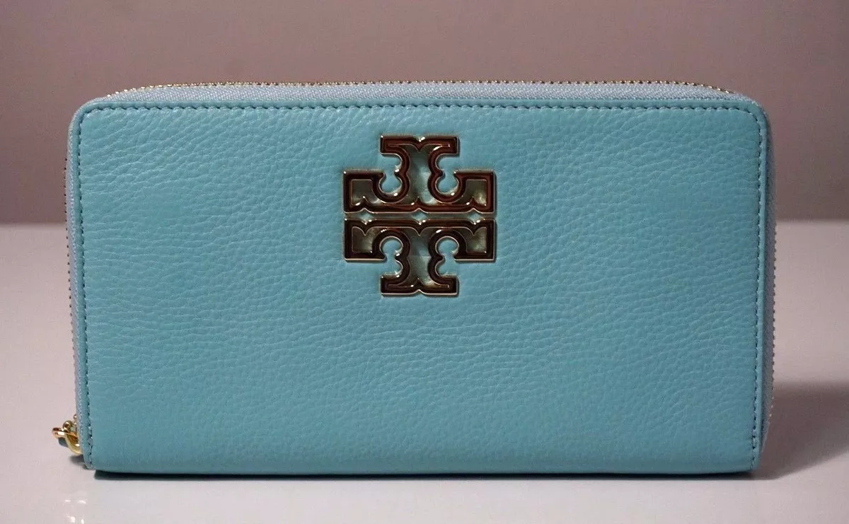 Tory burch light blue clearance wallet
