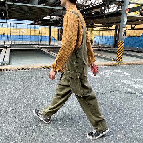 Hombres Overoles Dungarees Mono Pantalones de Trabajo con Bolsillos Correas Informal Retro Unisex - Imagen 15 de 15