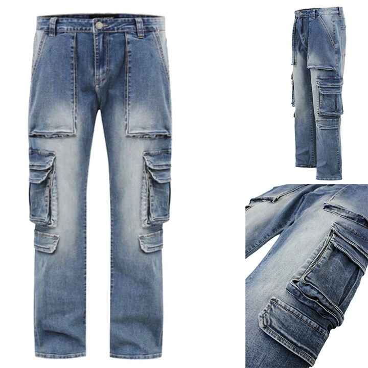 Victorious Men's Multi 3D Cargo Pockets Comfortable Baggy Fit