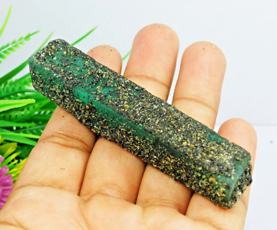 Green Emerald Rod Rough 232.40 Ct Natural Earth Mined Colombian Loose ...