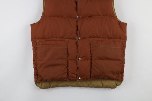 Vtg 70s Streetwear Mens Large Distressed Reversible Down Puffer Vest Jacket USA - Picture 18 of 24