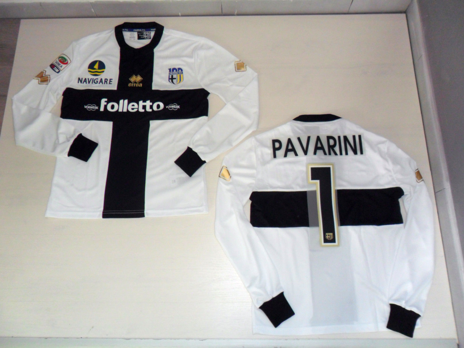 FW13 Errea Parma Pavarini 1 Lange Ärmel Longarm Jersey Trikot Authentic FW13 Errea Parma Pavarini 1 Lange Ärmel Longarm Jersey Trikot Authentic