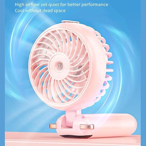 Handheld Humidifier Fan Rechargeable Digital-display Desktop Fan Gifts - Picture 5 of 15