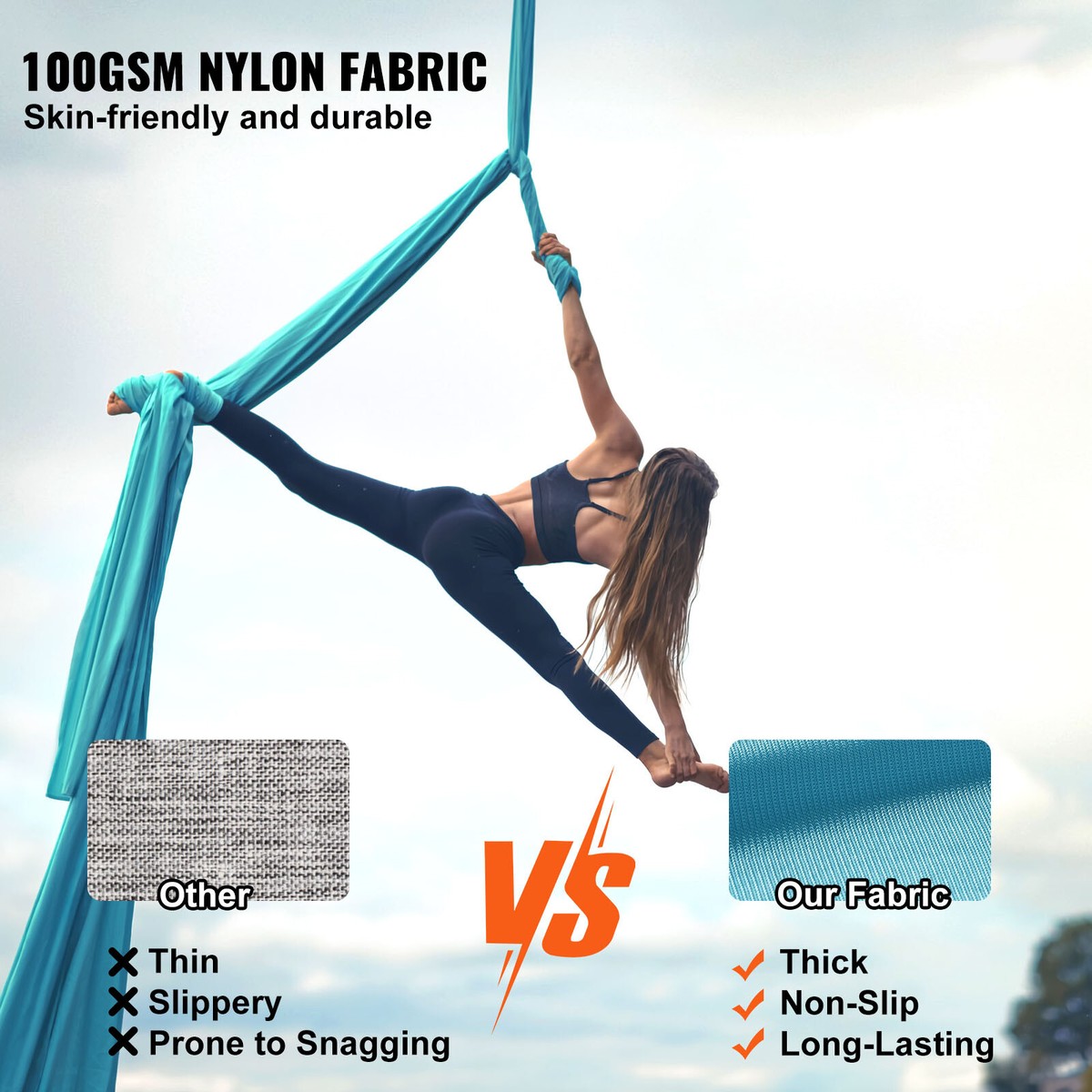 Set Yoga Aereo Aerial Swing - Amaca Trapezoidale Con Accessori Nera