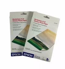40 Sheets Epson Photo Paper Lot 4x6 Borderless Sealed Glossy S041458