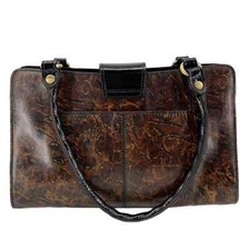 Patricia Nash Brown Magnetic Small Shoulder Bag | Gold Hardware