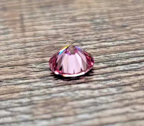 Certified 2 CT Natural Baby Pink Diamond, VVS1 D Grade, 8.50mm Round Cut - Picture 5 of 5