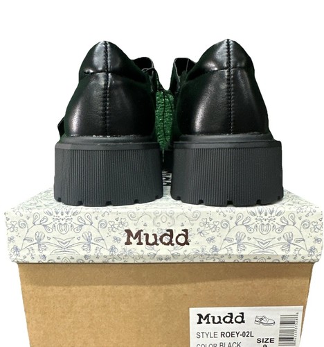 Mudd Women's Shoes Mary Jane Loafers Black Faux Leather School Girl Classic - Picture 6 of 9