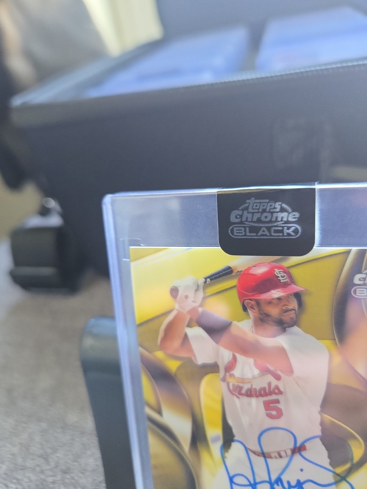2025 Topps Chrome Black Albert Pujols Gold Refractor Auto /50 DIRECT From Topps view 3