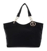 LIU JO Faiza ECS Tote L Schultertasche Tasche Nero / Brass Gold Schwarz Neu