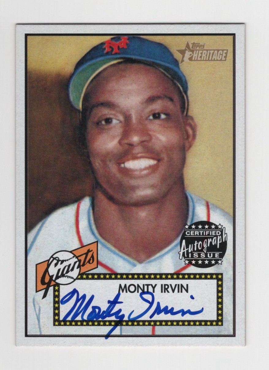 2001 Topps Heritage Baseball Real One Autograph - Monty Irvin #THA-MI