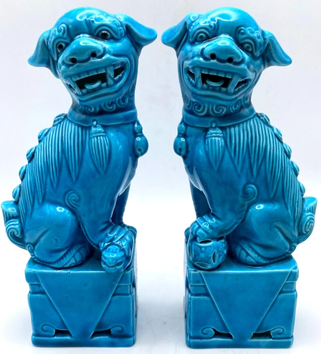 25+ Blue Dog Porcelain & Pottery Antique Chinese Figurines