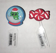 Christmas Jibbitz Croc Charms Lot of 2 Glitter Snow Globe Candy New with Tags