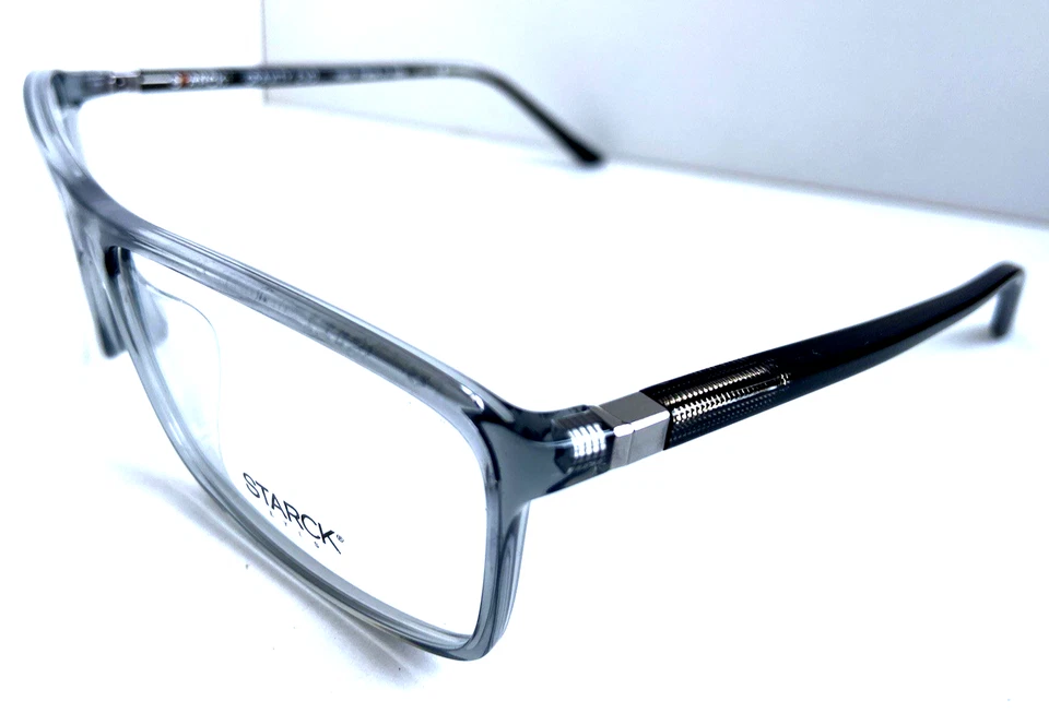 Marco de gafas para hombre STARCK Eyes SH 3031 0003 60 mm gris transparente Italia Foto 3 de 4