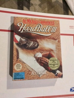 Hardball III 1992 Computer PC Game- 2x 3.5'' disks Box & Manual Buying As Shown 