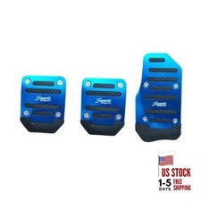 Car Non-Slip Pedal Pads, Manual Transmission Aluminum Car Brake Pad 3 PCS Blue