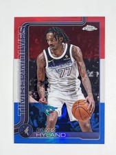 2025-26 Topps Chrome Bones Hyland #90 Red White & Blue Prizm Timberwolves
