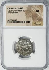 Calabria, Taras c.early 3rd Century BV AR Didrachm VF NGC 949773-2
