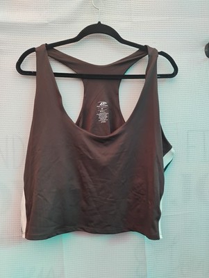 Pro Player Women's Size 3x Brown Striped Racerback Sports Bra Active Tank Top