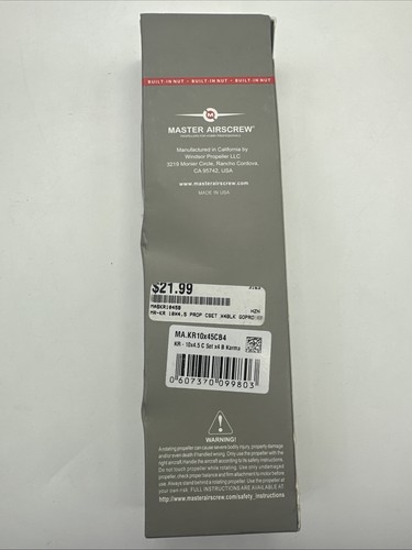Master Airscrew MR-KR - 10x4.5 Prop C Set x4 Black MASKR1045B TWO COMPLETE SETS - Picture 2 of 4