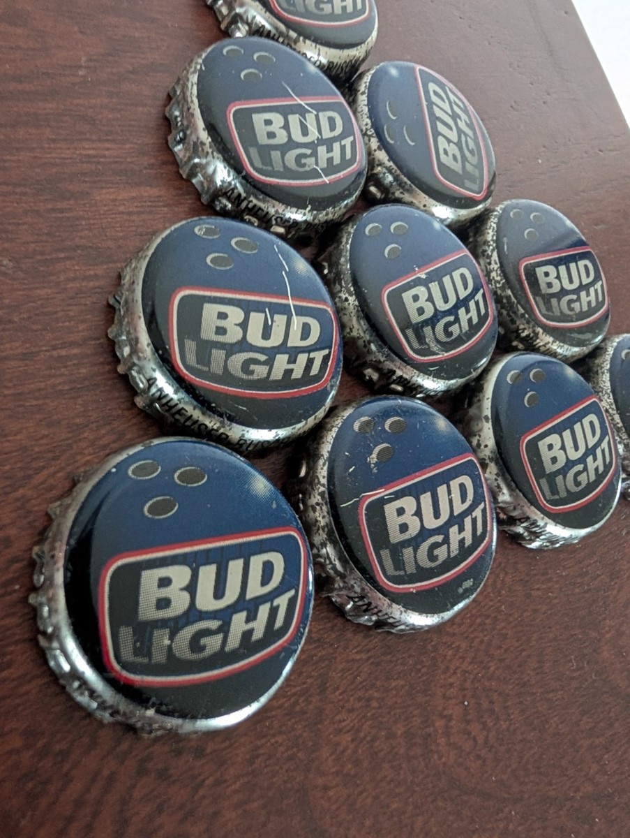 Vintage 90's Bud Light Bowling Ball Beer Bottle Caps (10) | eBay