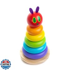 KIDS PREFERRED World of Eric Carle, The Very Hungry Caterpillar Wooden Stacke